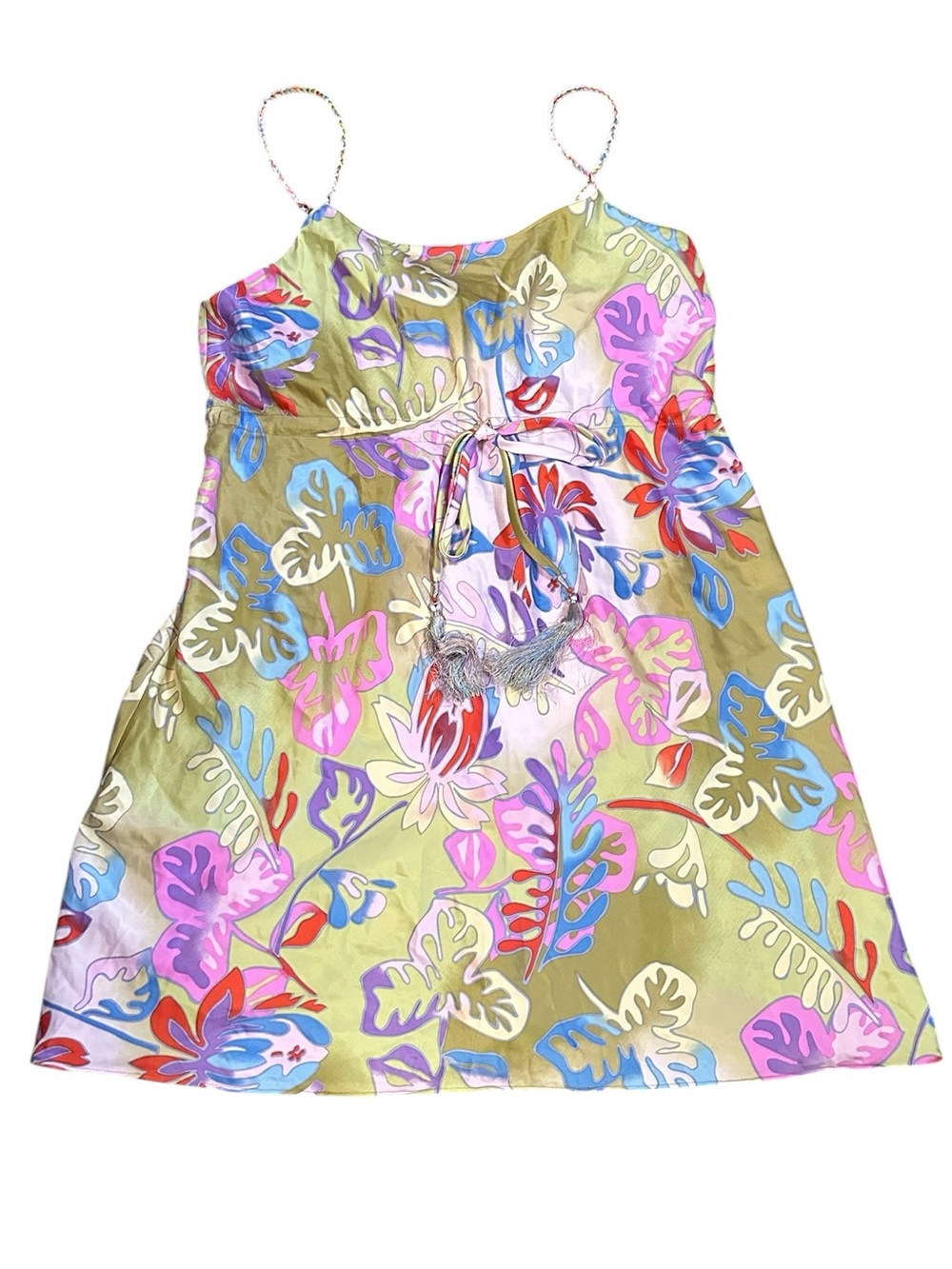 Cruz by Natori satin floral chemise slip nightgown